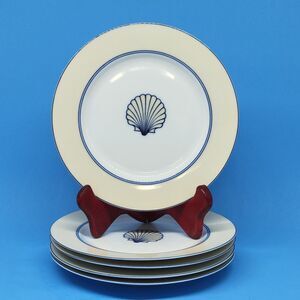 Fitz & Floyd Nobilis Shell 7.5" Salad Plates Bundle of 5 Discontinued Excellent